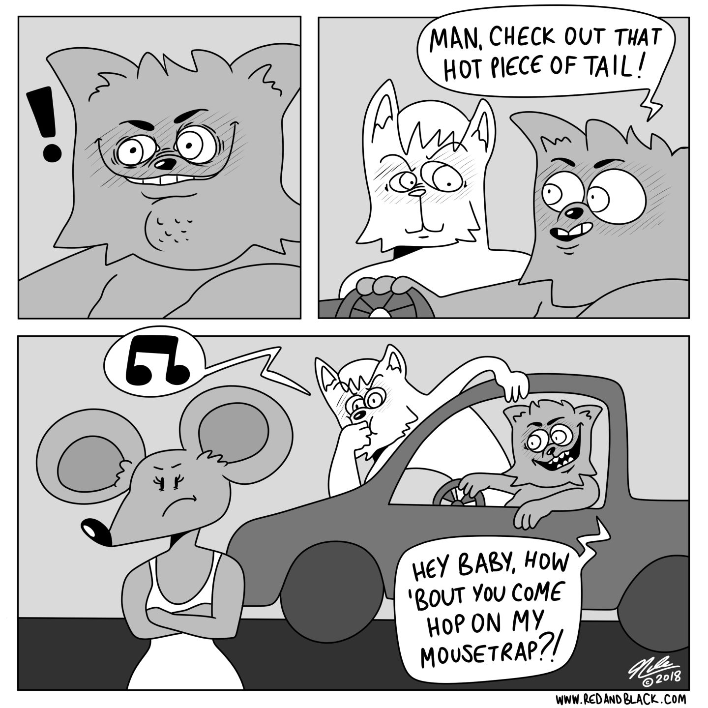 Cartoon - Catcalling